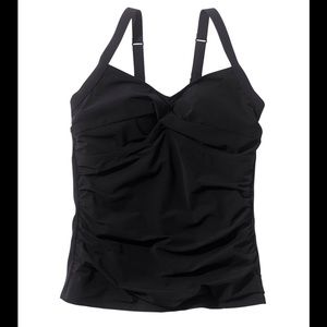 L.L. Bean Women’s Bathing Suit Tankini Slimming Top With UPF 50+ UV Protection